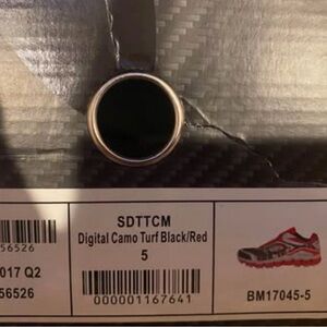 Boombah Digital Camo Turf Shoes Black and Red